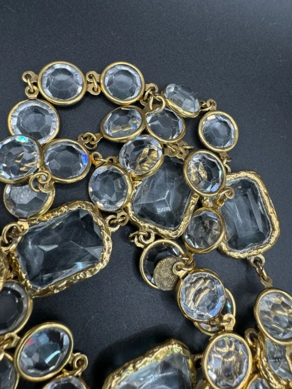 Chanel 24K Gold Plated 1981 Vintage Chicklet Long Opera Necklace, Collectors